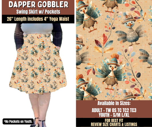 Preorder! Closes 7/27. ETA Oct. Dapper Gobbler Swing Skirt