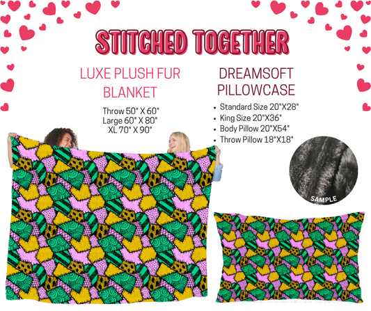 Preorder! Closes 11/17. ETA Jan. Stitched Together Luxe Plush Fur Blanket and/or DreamSoft Pillowcase