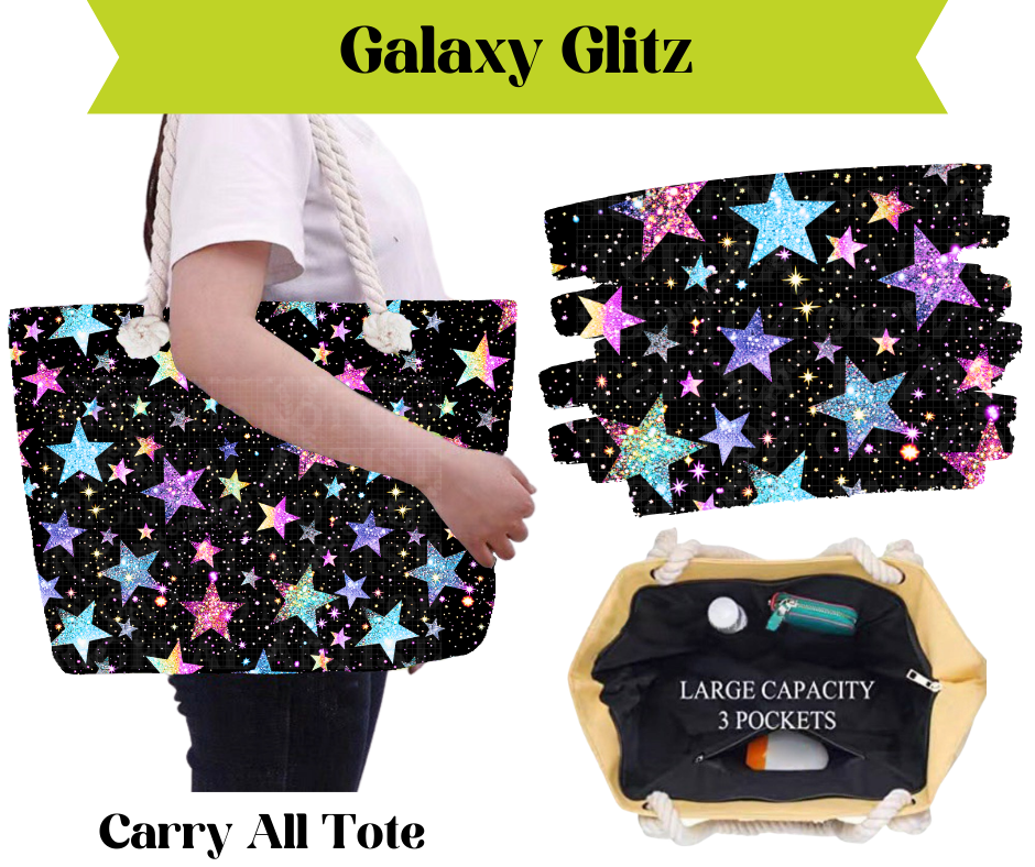 Preorder! Closes 3/16. ETA May. Galaxy Glitz Carry All Tote