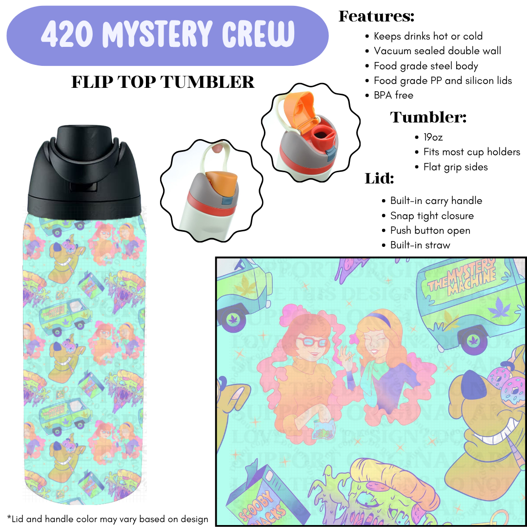 Preorder! Closes 12/11. ETA Feb. 420 Mystery Crew Flip Top Tumbler