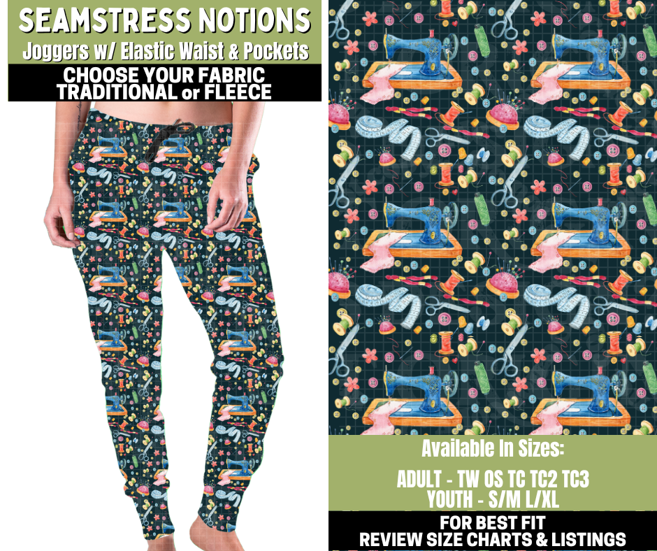 Preorder! Closes 11/6. ETA Jan. Seamless Notions Joggers Choose Fleece or Traditional