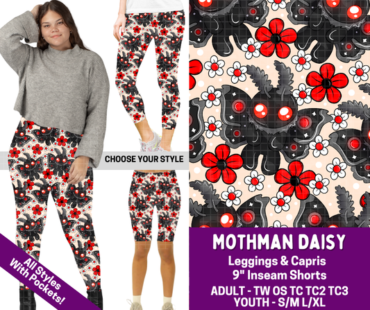 Preorder! Closes 2/19. ETA May. Mothman Daisy Combo Legging Lengths