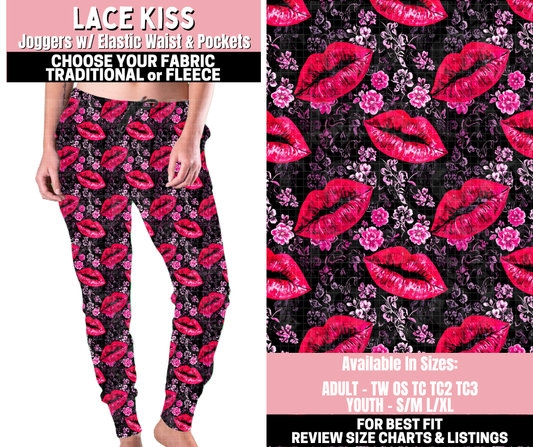 Preorder! Closes 11/12. ETA Jan. Lace Kiss Joggers Choose Fleece or Traditional