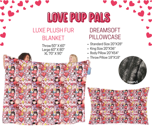 Preorder! Closes 11/17. ETA Jan. Love Pup Pals Luxe Plush Fur Blanket and/or DreamSoft Pillowcase