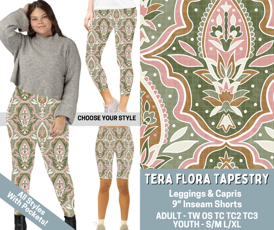 Preorder! Closes 3/4. ETA June. Tera Flora Tapestry Combo Legging Lengths - Alonna's Legging Land