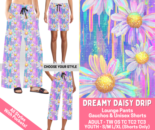 Preorder! Closes 2/16. ETA May. Dreamy Daisy Drip Combo Lounge Lengths - Alonna's Legging Land