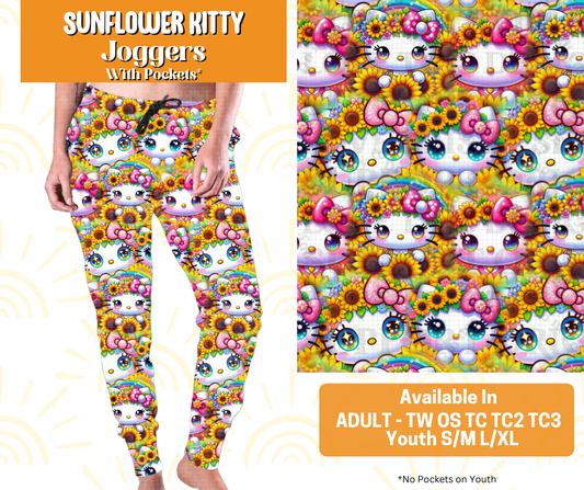 Preorder! Closes 5/16. ETA July. Sunflower Kitty Joggers