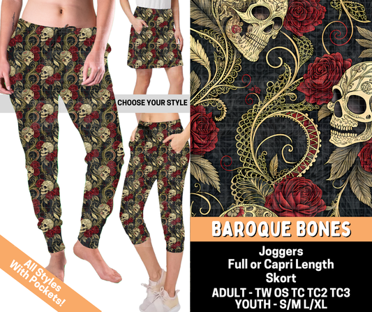 Preorder! Closes 7/1. ETA Oct. Baroque Bones Combo Jogger Lengths & Skort