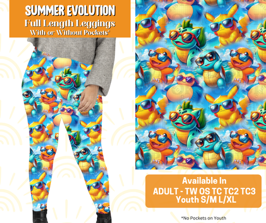 Preorder! Closes 5/16. ETA July. Summer Evolution Full Length Leggings w/wo Pockets