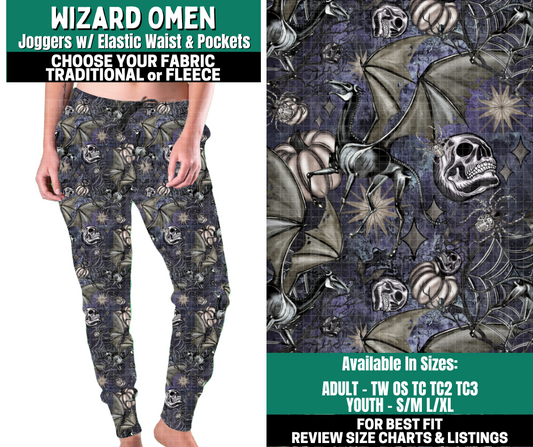 Preorder! Closes 10/27. ETA Jan. Wizard Omen Joggers Choose Fleece or Traditional