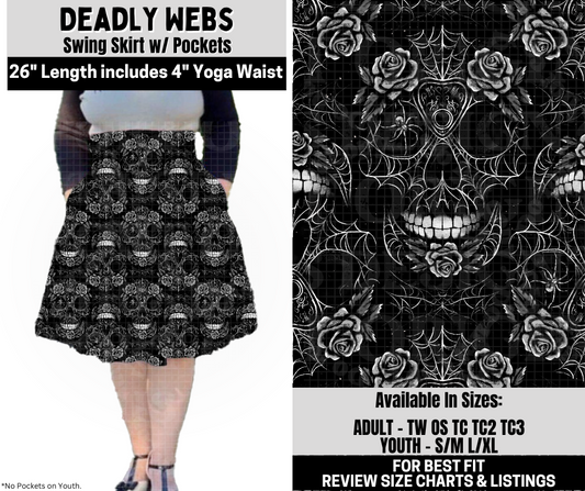 Preorder! Closes 10/6. ETA Dec. Deadly Webs Swing Skirt