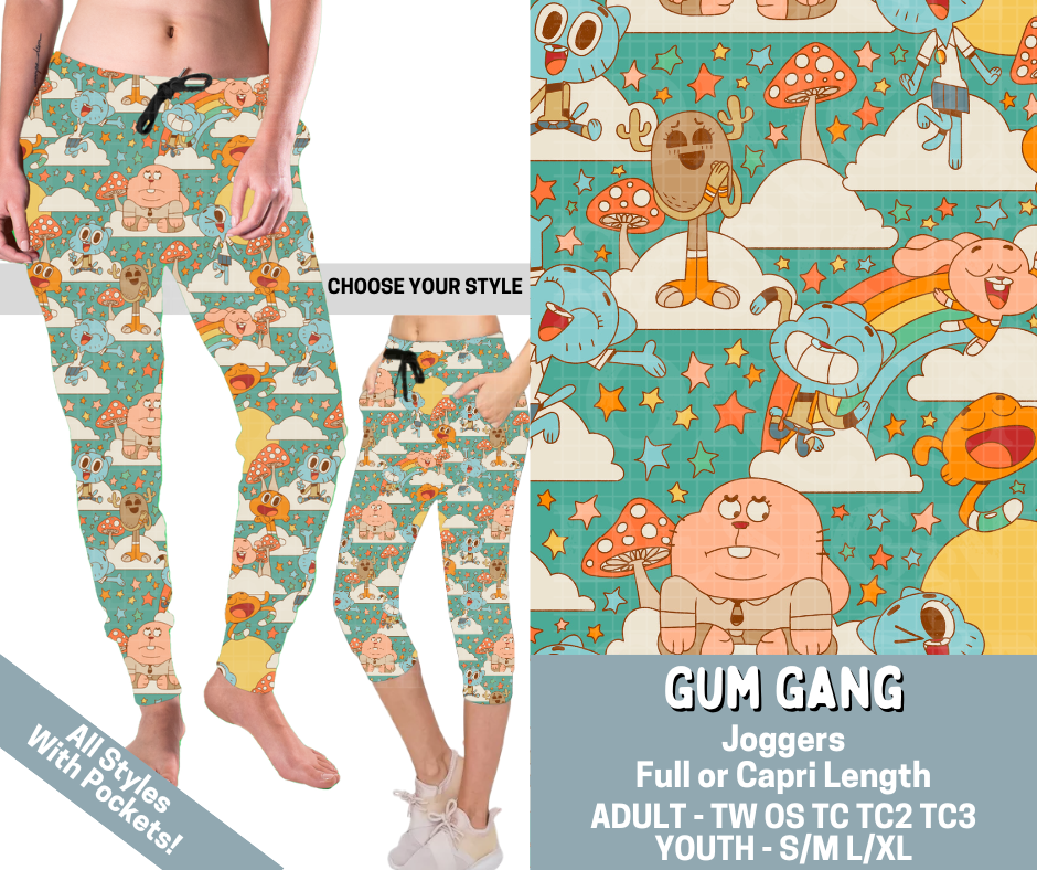 Preorder! Closes 3/4. ETA June. Gum Gang Combo Jogger Lengths - Alonna's Legging Land