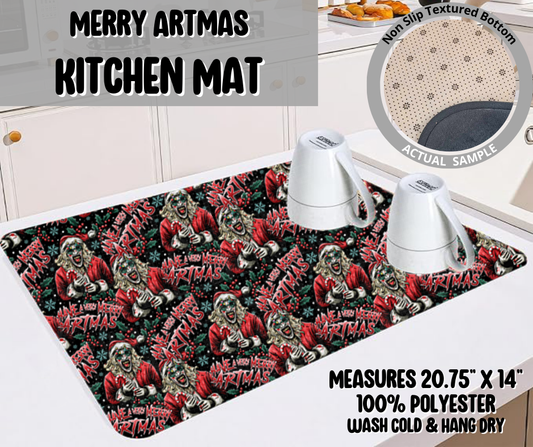 Preorder! Closes 9/10. ETA Dec. Merry Artmas Kitchen Mat