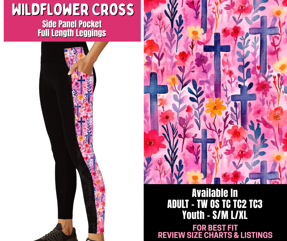 Preorder! Closes 1/1. ETA March. Wildflower Cross Side Panel Pocket Full Length Leggings