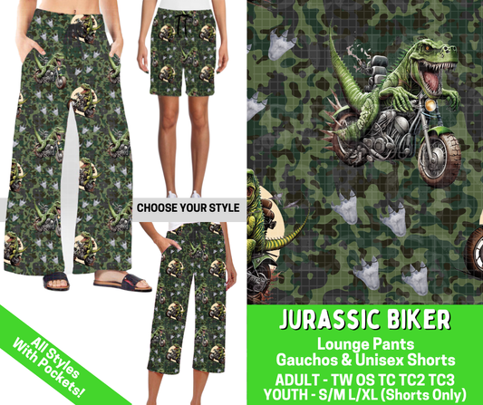 Preorder! Closes 2/25. ETA May. Jurassic Biker Combo Lounge Lengths - Alonna's Legging Land