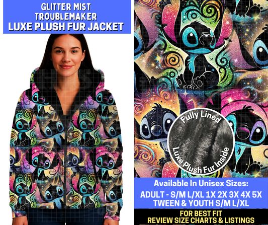 Preorder! Closes 10/20. ETA Jan. Glitter Mist Troublemaker Luxe Fur Jacket