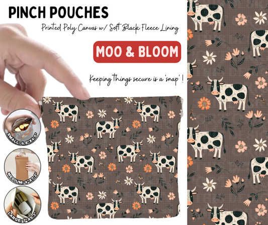 Preorder! Closes 10/5. ETA Jan. Moo & Bloom Pinch Pouches in 3 Sizes