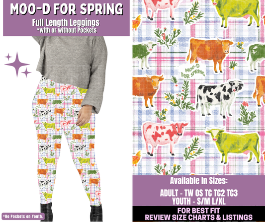 Preorder! Closes 1/14. ETA April. Moo-d For Spring Full Length Leggings w/wo Pockets