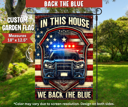 Preorder! Closes 9/22. ETA Dec. Back The Blue Garden Flag