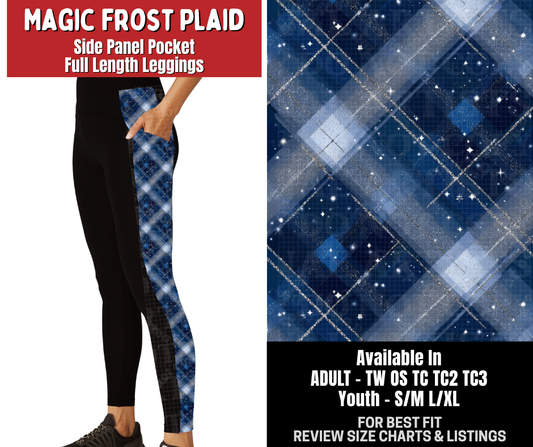 Preorder! Closes 8/31. ETA Dec. Magic Frost Plaid Side Panel Pocket Full Length Leggings