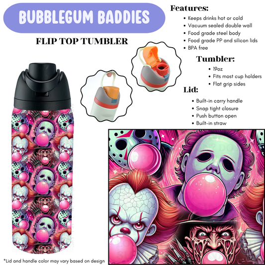 Preorder! Closes 12/11. ETA Feb. Bubblegum Baddies Flip Top Tumbler