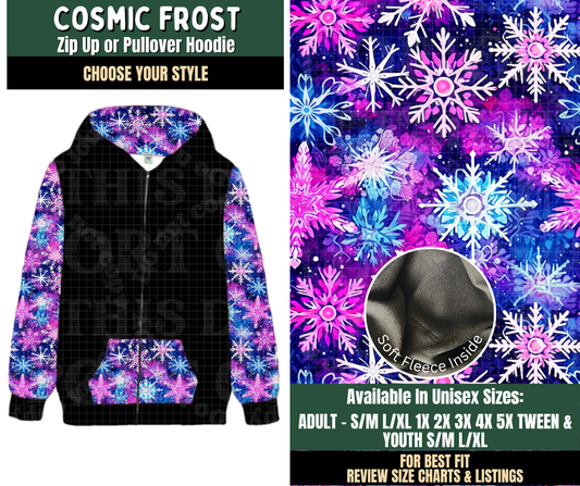 Preorder! Closes 8/12. ETA Nov. Cosmic Frost Zip-Up or Pullover Hoodie
