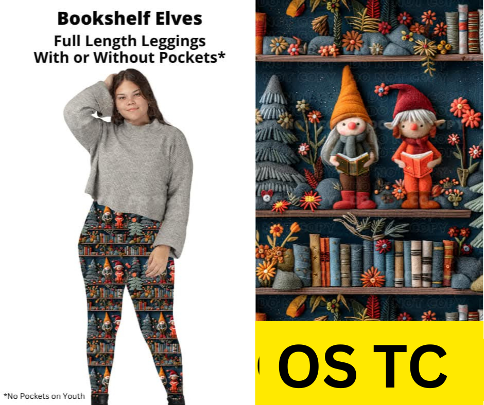 Bookshelf Elves Full Length Leggings w/ Pockets