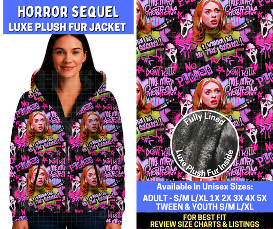 Preorder! Closes 10/20. ETA Jan. Horror Sequel Luxe Fur Jacket