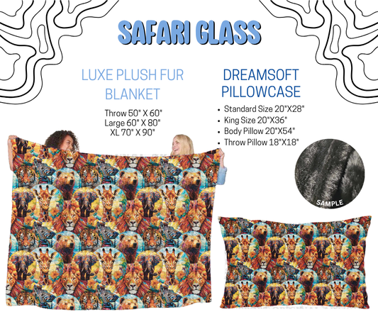Preorder! Closes 4/29. ETA July. Safari Glass Luxe Plush Fur Blanket and/or DreamSoft Pillowcase