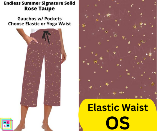 Rose Taupe Capri Gauchos - Alonna's Legging Land