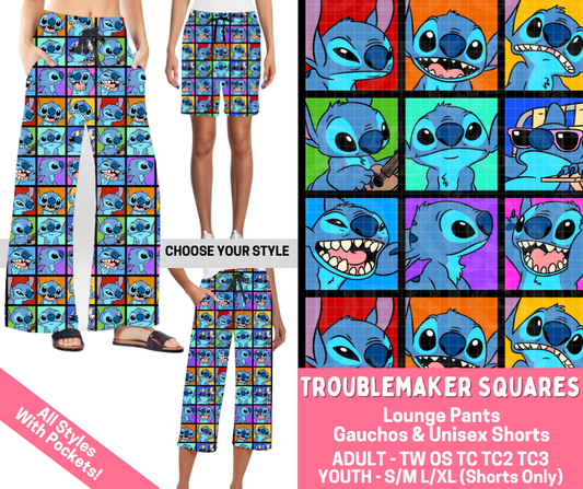 Preorder! Closes 2/16. ETA May. Troublemaker Squares Combo Lounge Lengths - Alonna's Legging Land