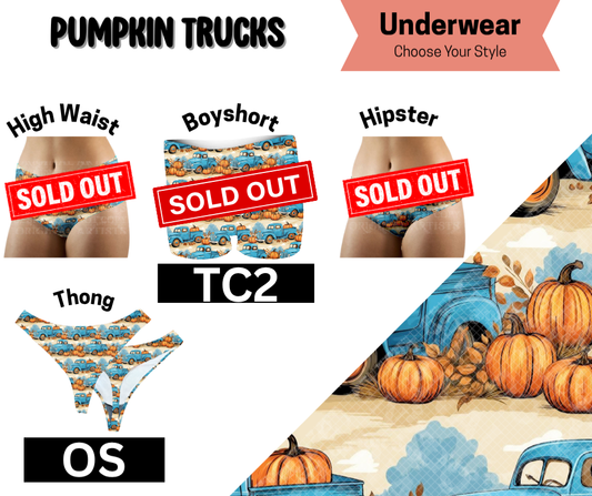 Pumpkin Trucks Boyshort, & Thong Underwear - Alonna's Legging Land