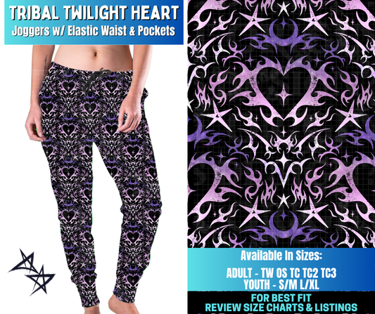 Preorder! Closes 12/17. ETA March. Tribal Twilight Heart Joggers