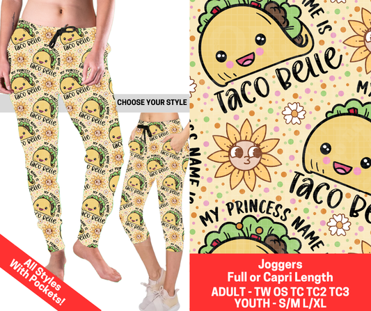 Preorder! Closes 2/12. ETA May. Taco Princess Combo Jogger Lengths
