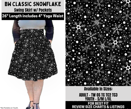 Preorder! Closes 10/6. ETA Dec. BW Classic Snowflake Swing Skirt