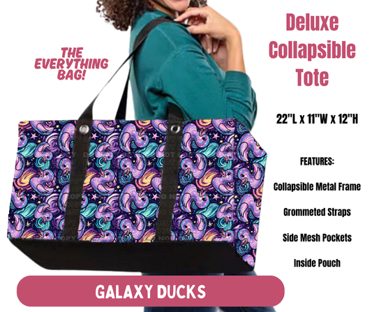 Preorder! Closes 10/8. ETA Jan. Galaxy Ducks Collapsible Tote