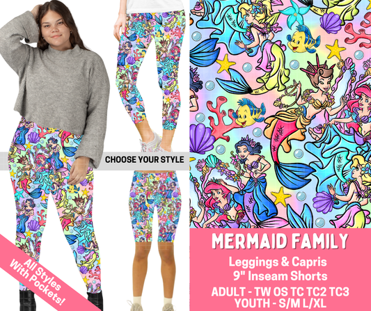 Preorder! Closes 2/16. ETA May. Mermaid Family Combo Legging Lengths - Alonna's Legging Land