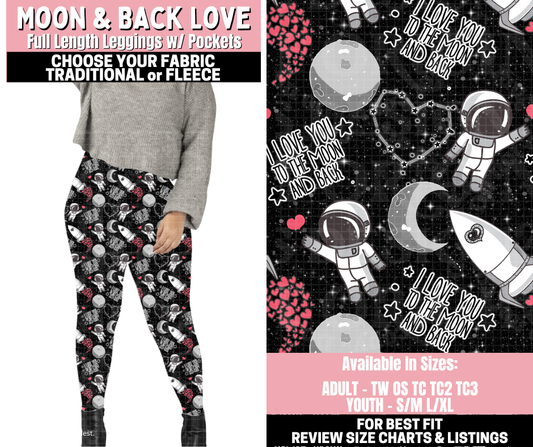 Preorder! Closes 11/12. ETA Jan. Moon & Back Love Leggings Choose Fleece or Traditional
