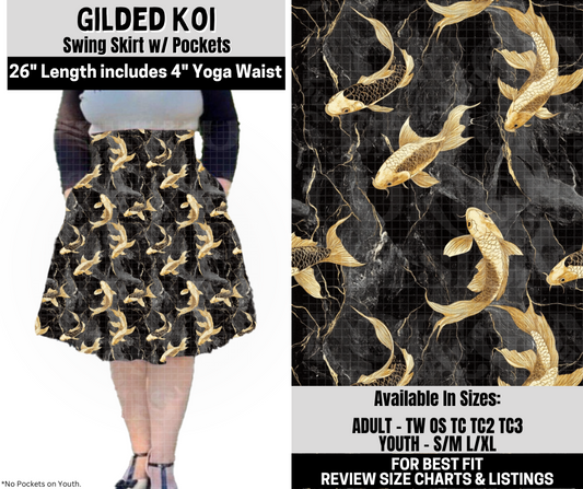 Preorder! Closes 10/6. ETA Dec. Gilded Koi Swing Skirt