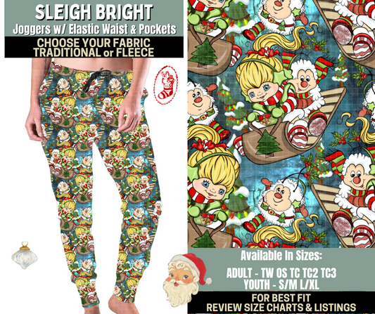 Preorder! Closes 9/15. ETA Dec. Sleigh Bright Joggers Choose Fleece or Traditional