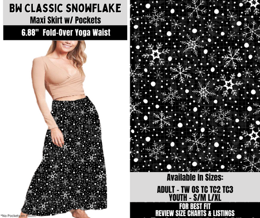 Preorder! Closes 10/6. ETA Dec. BW Classic Snowflake Maxi Skirt