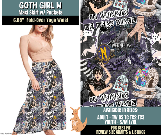 Preorder! Closes 10/2. ETA Dec. Goth Girl W Maxi Skirt