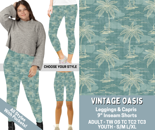 Preorder! Closes 3/4. ETA June. Vintage Oasis Combo Legging Lengths - Alonna's Legging Land
