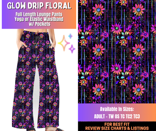 Preorder! Closes 12/10. ETA March. Glow Drip Floral Full Length Lounge Pants