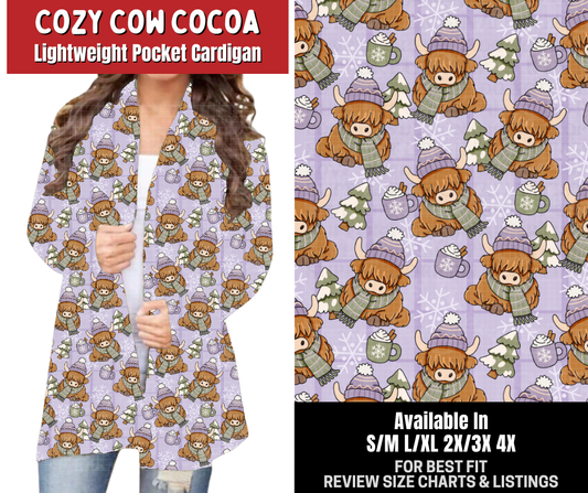 Preorder! Closes 8/31. ETA Dec. Cozy Cow Cocoa Cardigan
