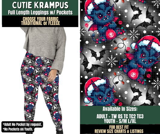 Preorder! Closes 8/12. ETA Nov. Cutie Krampus Leggings Choose Fleece or Traditional