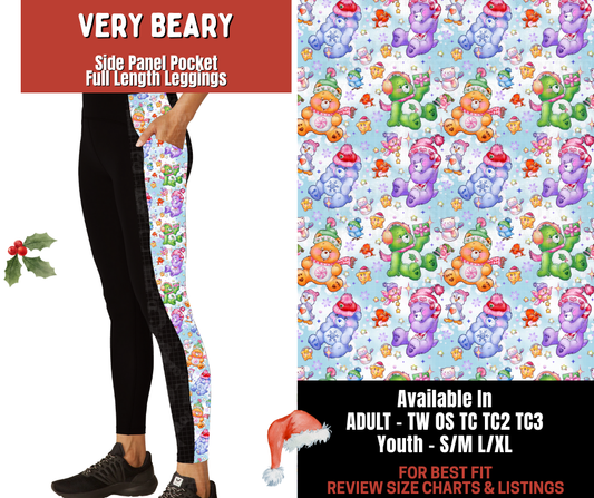Preorder! Closes 9/24. ETA Dec. Very Beary Side Panel Pocket Full Length Leggings