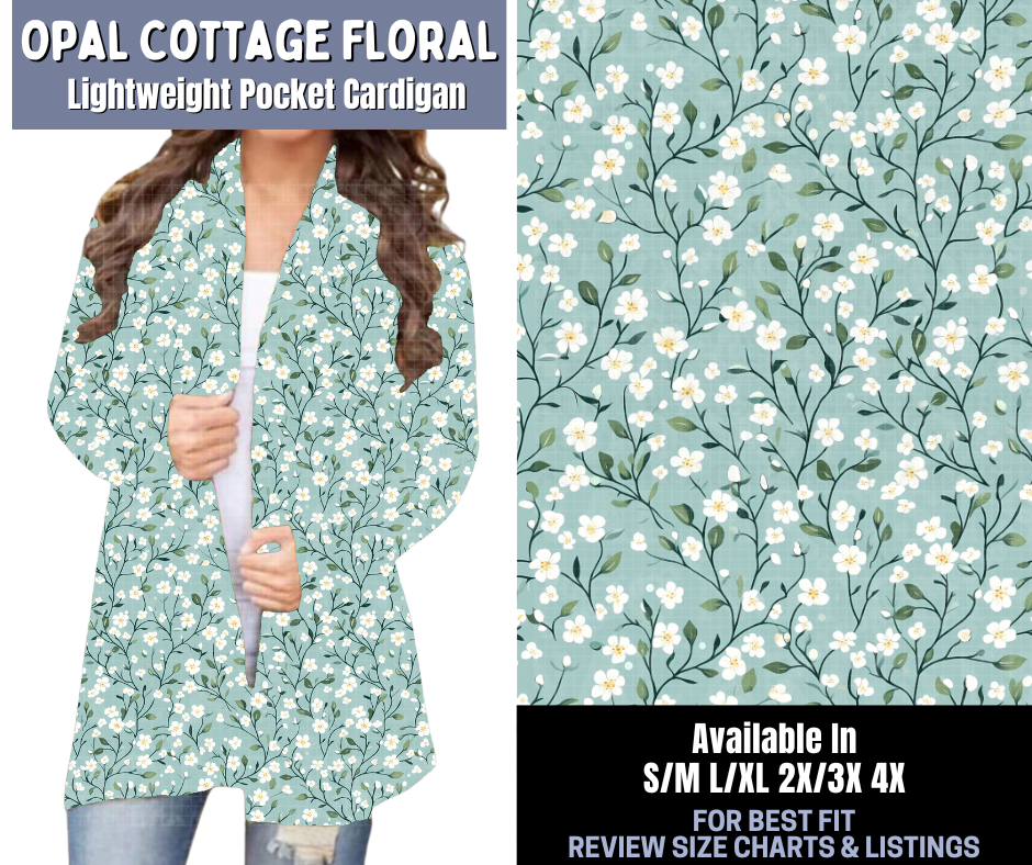 Preorder! Closes 1/8. ETA March. Opal Cottage Floral Pocket Cardigan