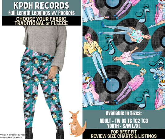 Preorder! Closes 10/2. ETA Dec. KPDH Records Leggings Choose Fleece or Traditional