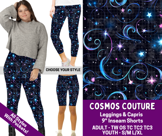 Preorder! Closes 2/19. ETA May. Cosmos Couture Combo Legging Lengths - Alonna's Legging Land